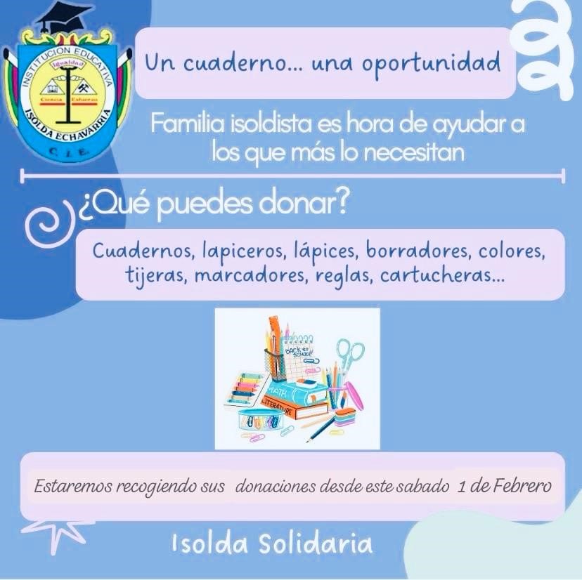 FAMILIA ISOLDISTA, es hora de ayudar a los que más lo necesitan.